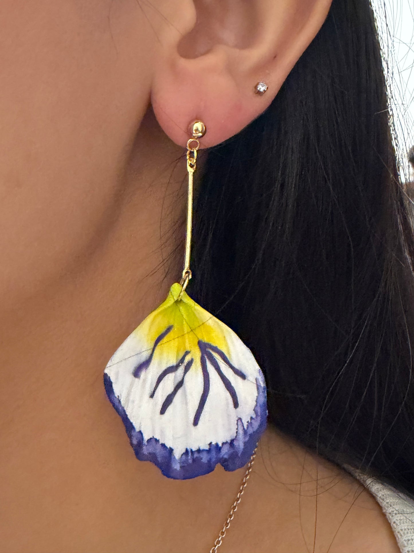 Pansy Petal Drop Earrings |