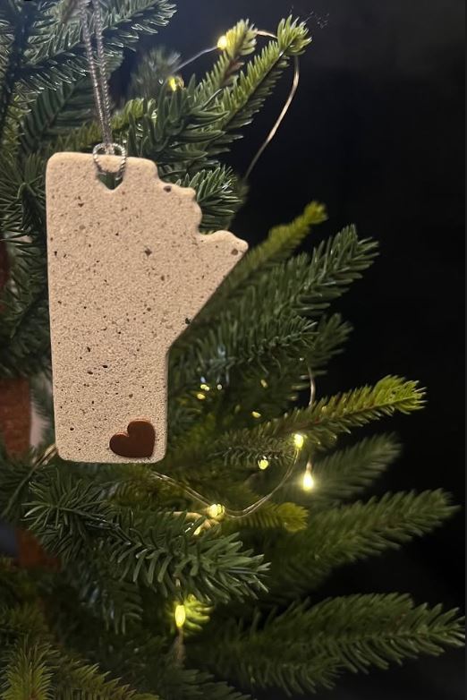 Ornement en grès du Manitoba