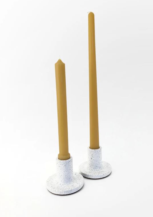 Large White Candle Holder |