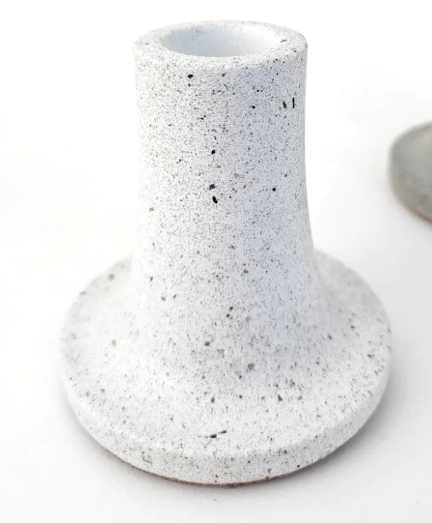 Large White Candle Holder |