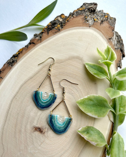 Geode Half Slice Earrings |