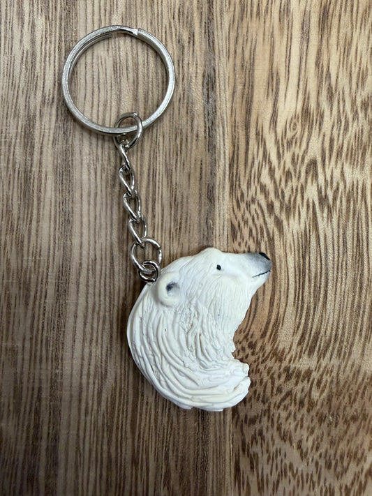 Polar Bear Head Keychain HM |