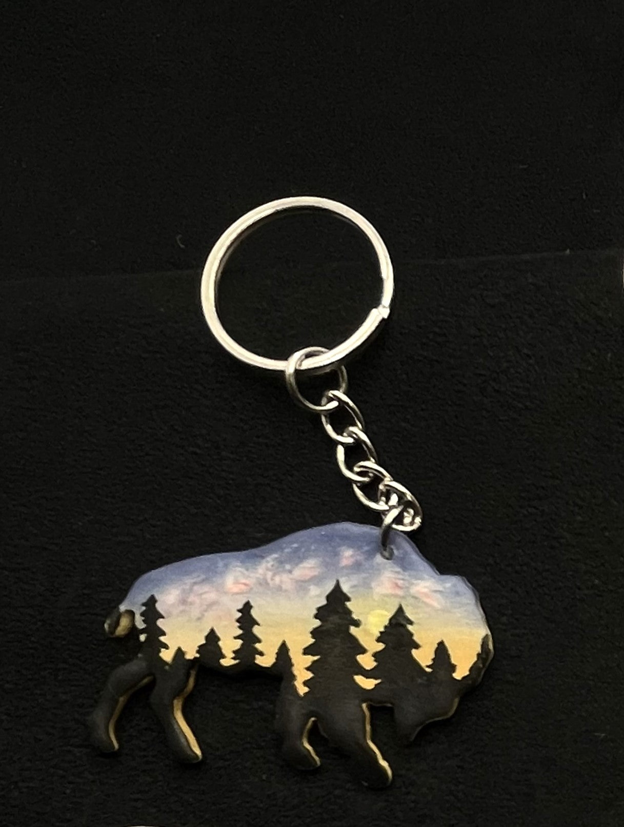 Sunset Buffalo Keychain |