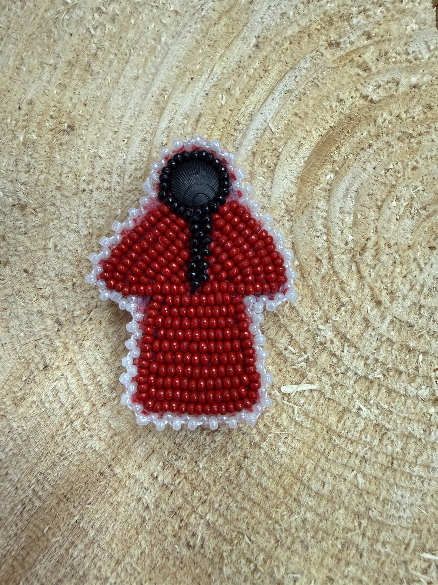Red Dress Pin Beaded |