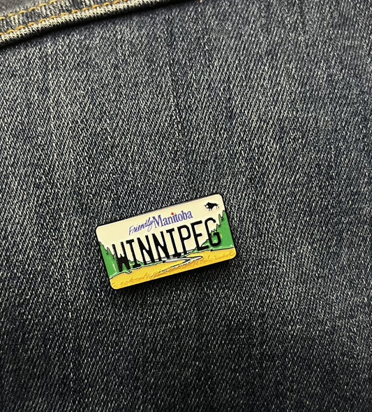 Winnipeg License Plate Pin |