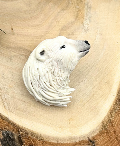 Polar Bear Head Pin HM |