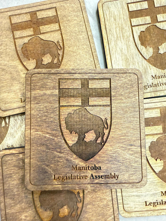 MB Shield Wood Coaster |