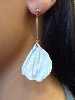 Ivory Petal Drop Earrings |