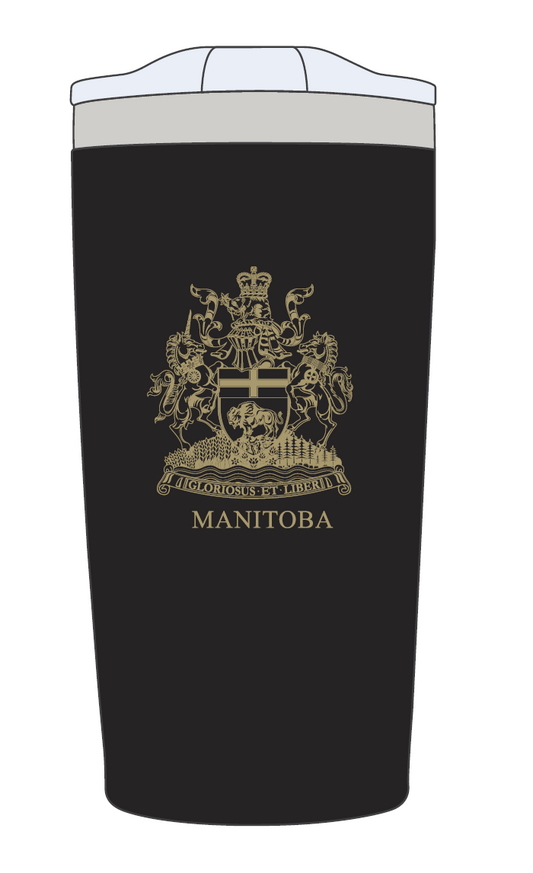 Manitoba Coat of Arms Travel Mug | 20 oz Insulated Double Wall