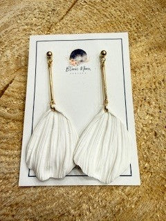 Ivory Petal Drop Earrings |