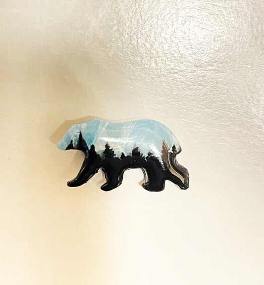 Faux Stone Bear Pin |