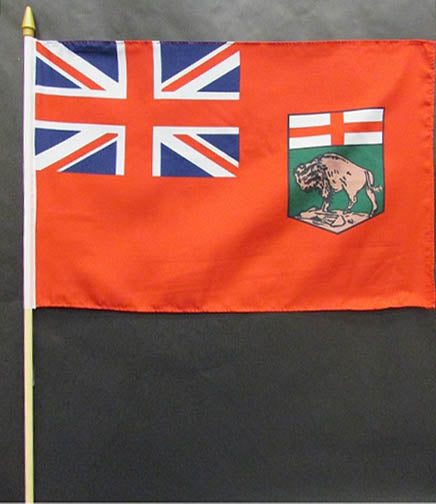 12" x 18" Manitoba Flag (wood) | 12" x 18" Drapeau du Manitoba (batôn en bois)