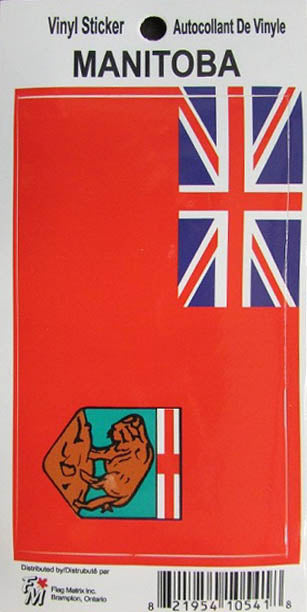 Autocollant en vinyle du drapeau du Manitoba | Autocollant en vinyle MB