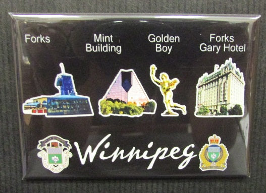 Wpg Icon Square Magnet | Aimant d'icône de Winnipeg (carré)