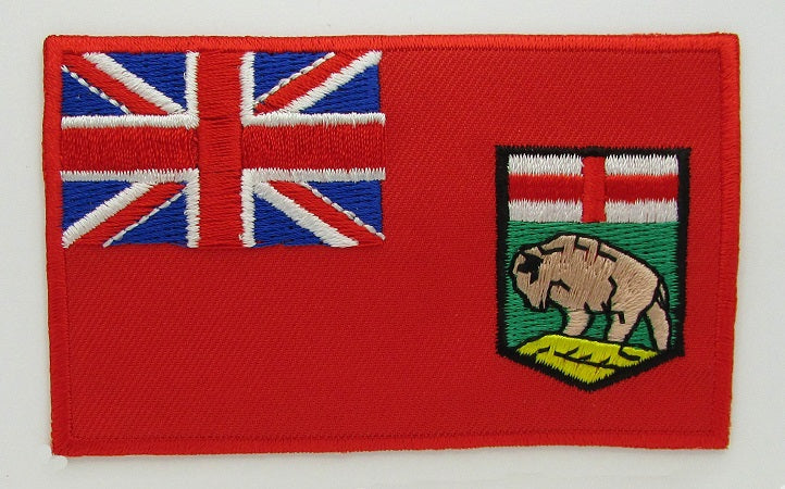 Écusson grand drapeau du Manitoba | Grand écusson drapeau du Manitoba