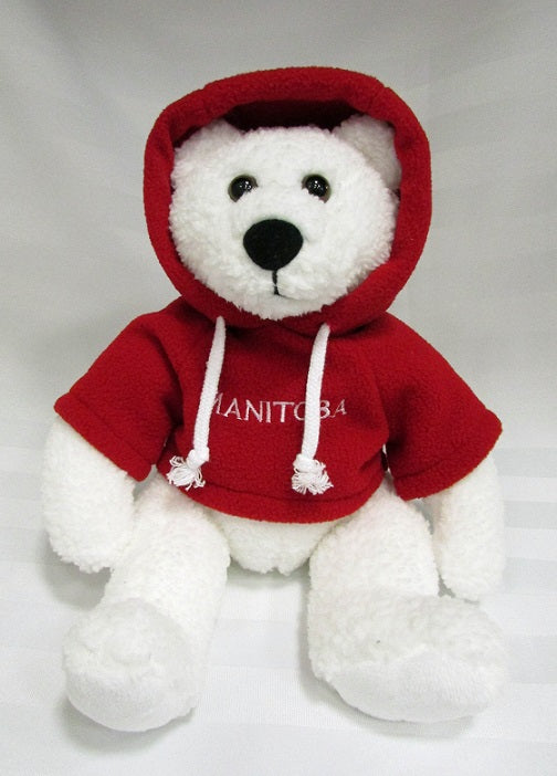 Polar Bear with Red Hoodie | Ours polaire avec capuche - Rouge